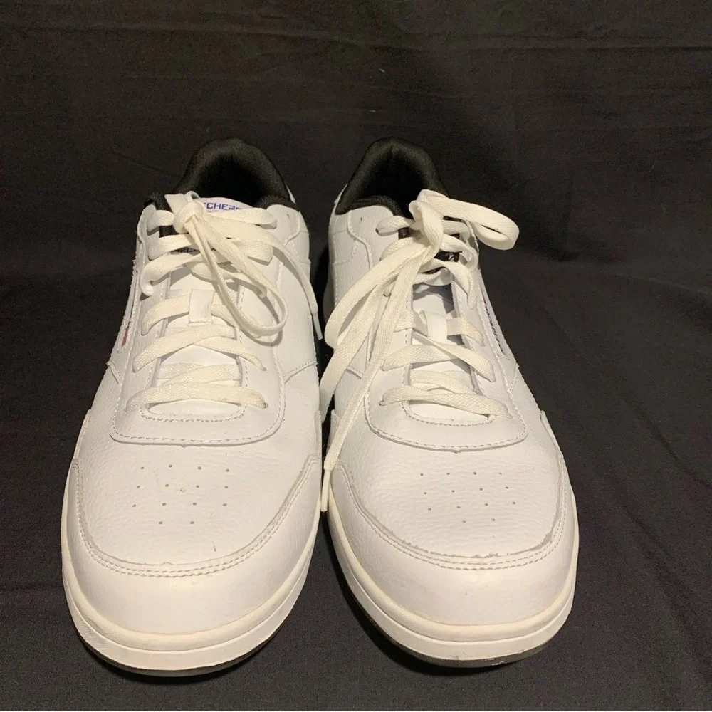 Skechers Men’s Relaxed Fit Tedder Paysted White Sneakers memory foam sz 13